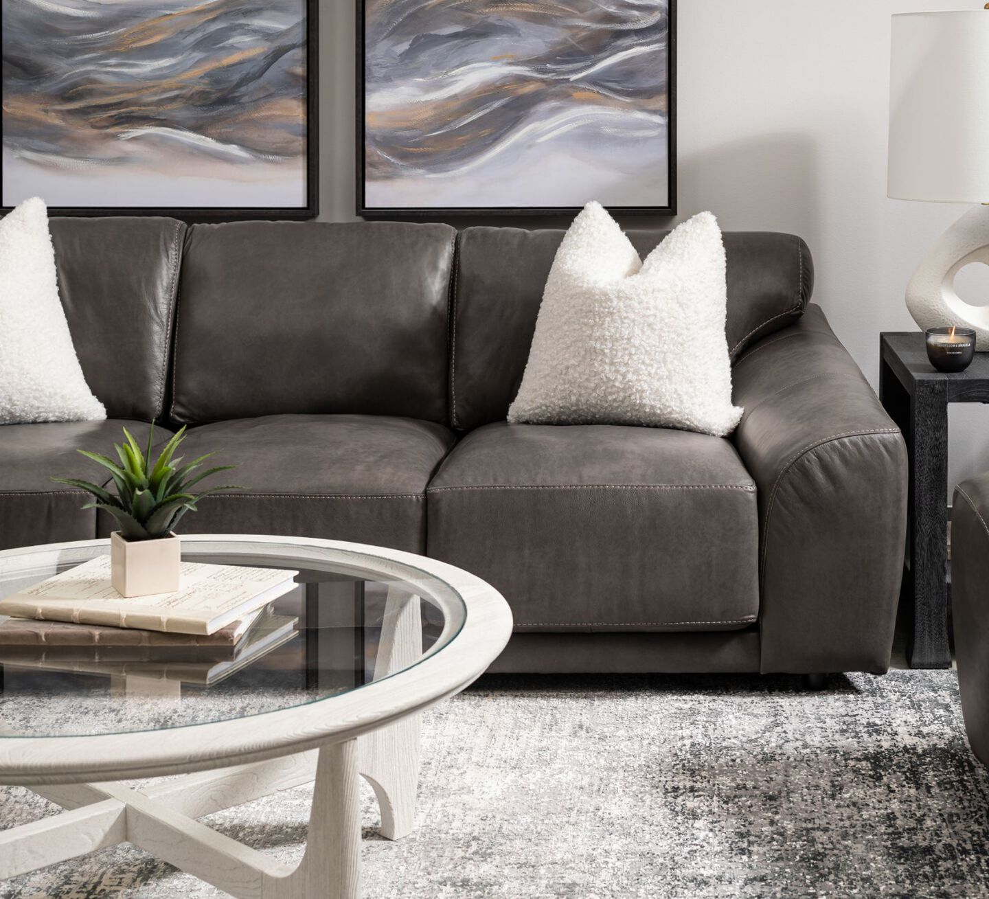 Plush Shelter Sofa by Bernhardt