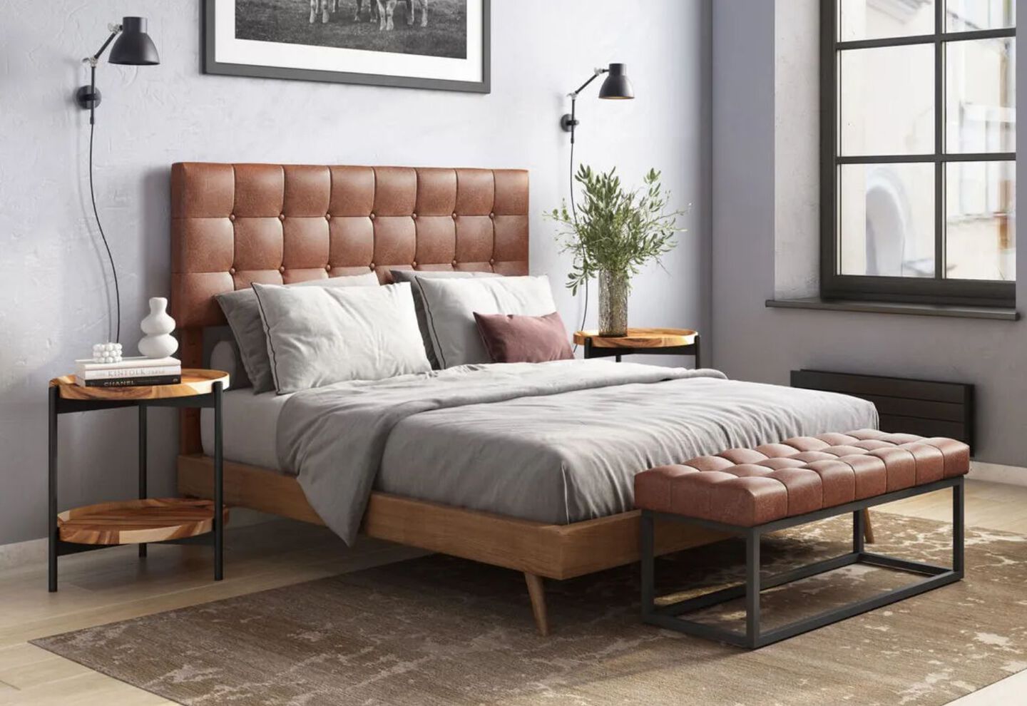 Scott Living Emmett Headboard and Bench