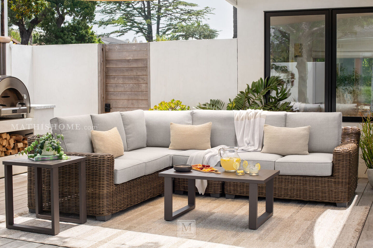Cade Sectional in Contemporary Patio