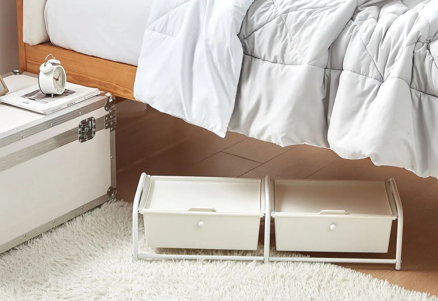 DormCo Suprima® Underbed Storag, Lidded with 2 Sections