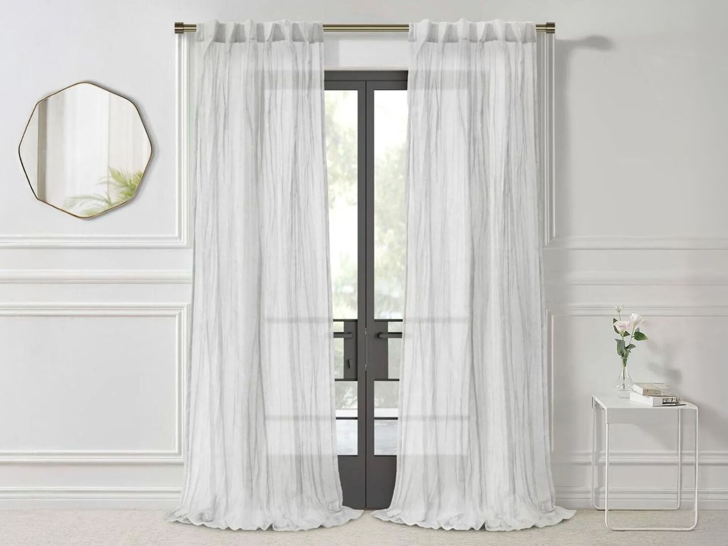 Habitat Paloma Sheer Dual Header Stylish and Functional Curtain Panel