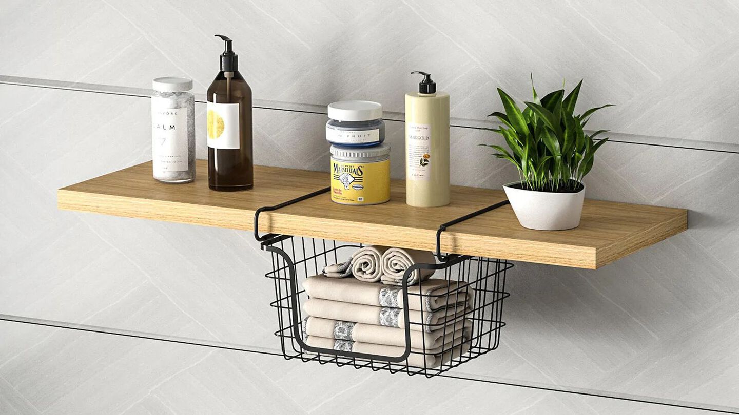 Oceanstar Black Stackable Metal Wire Storage Basket Set for Pantry, Countertop, Kitchen or Bathroom