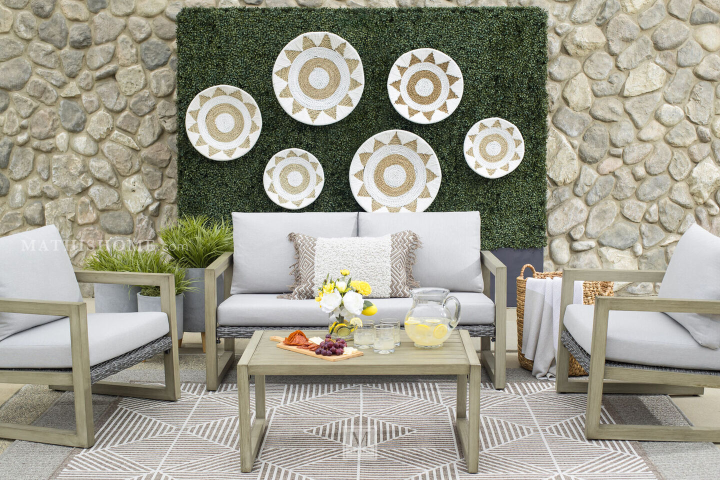 Boro Four-Piece Outdoor Patio Set in Modern Patio