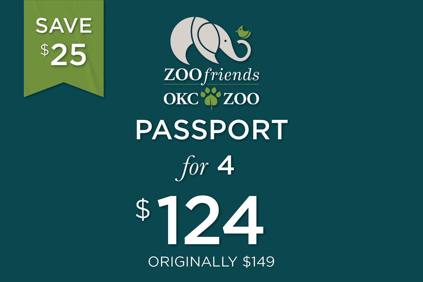 Zoo Friends OKC Zoo - Passport for 4 for $124, Originally $149, Save $25