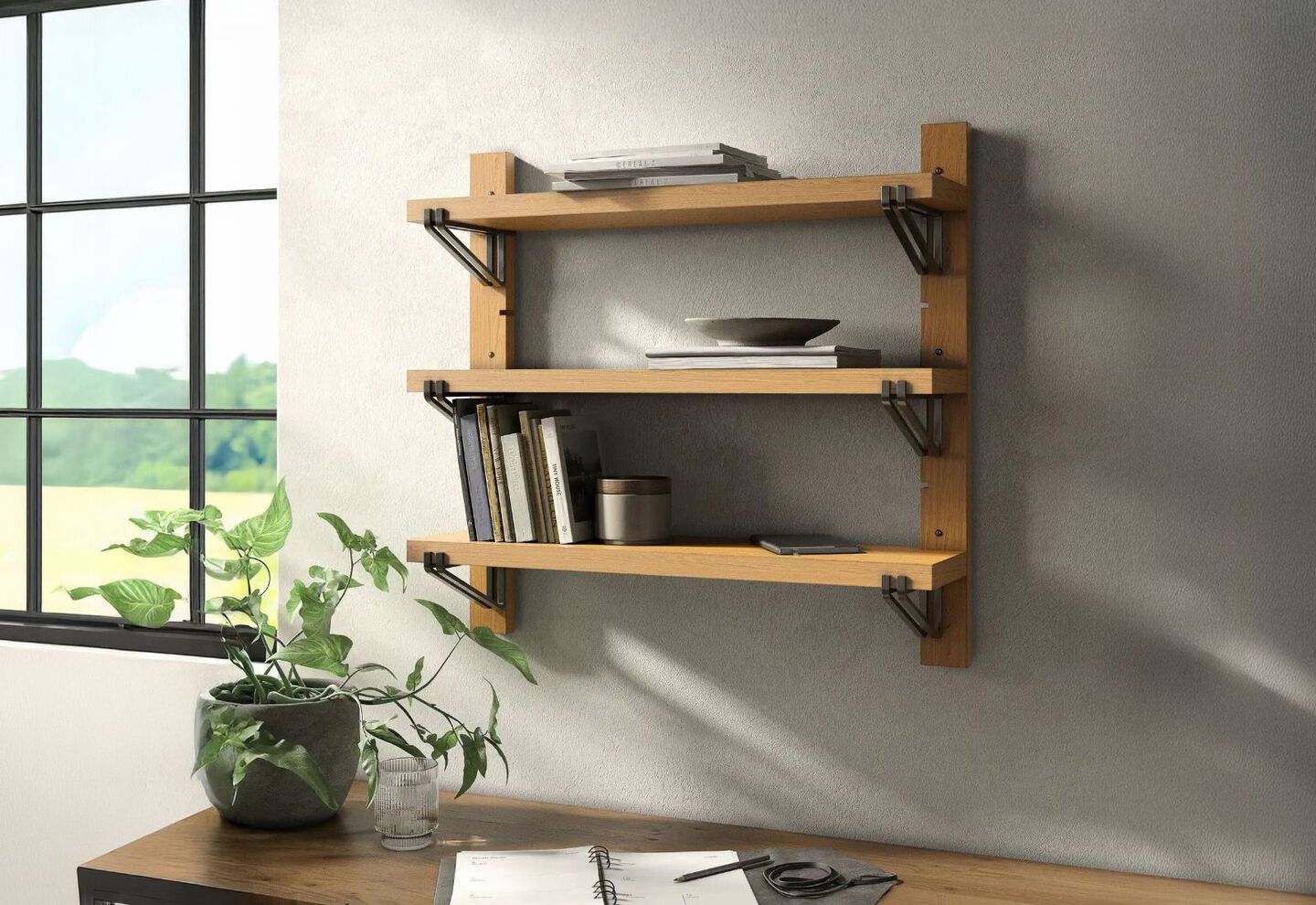 Four Hands Pivott Shelf