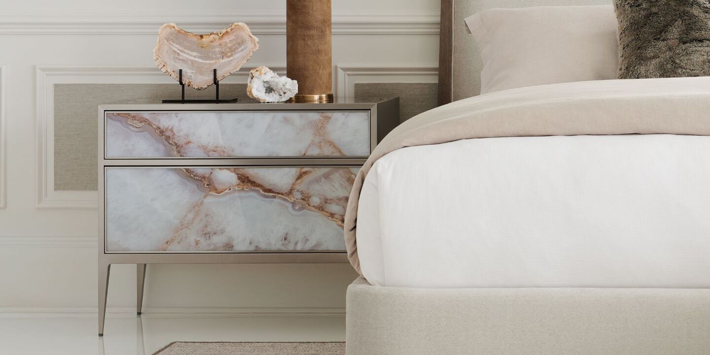 nightstand with silver edges and pink marbled drawers nightstand with silver edges and pink marbled drawers