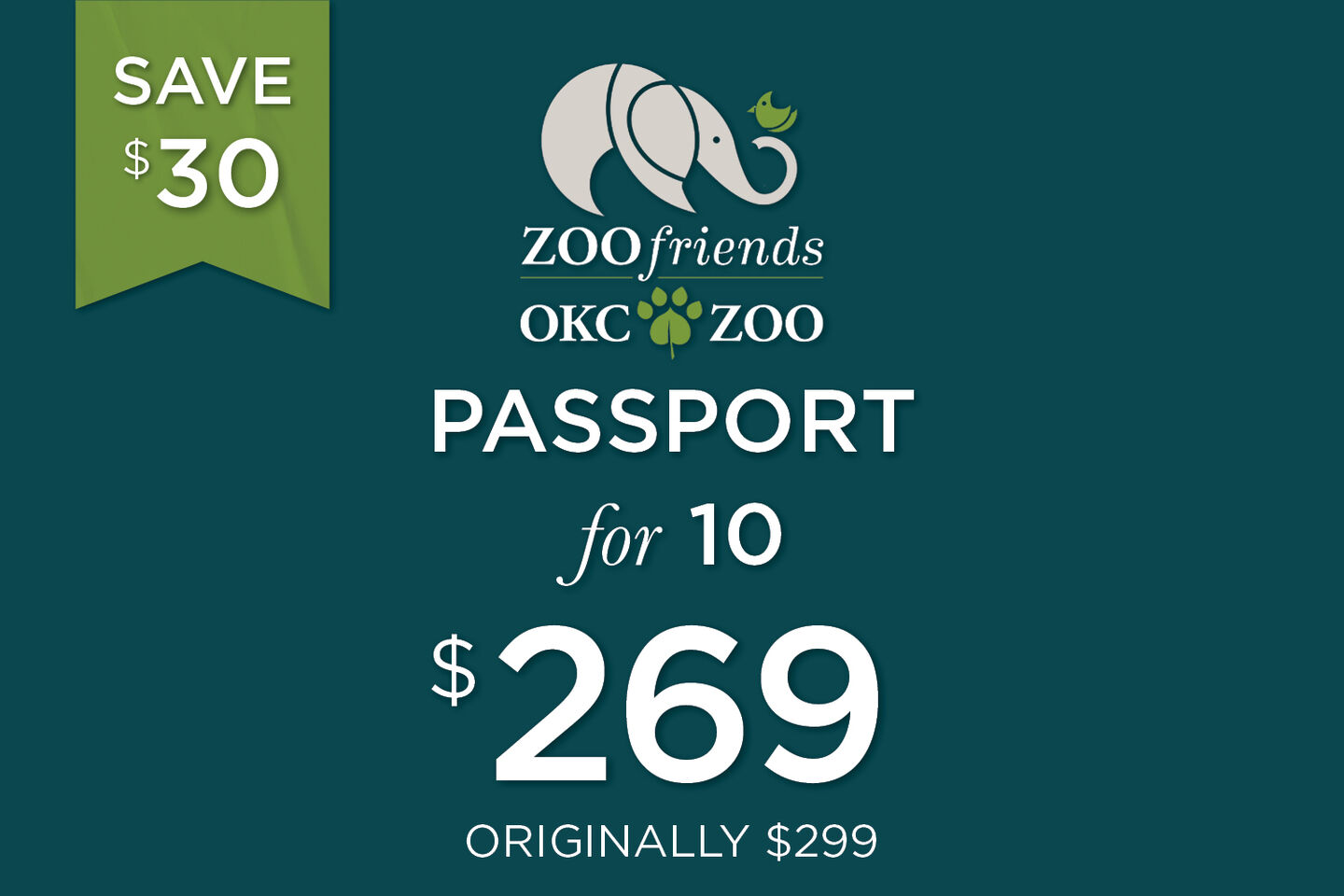 Zoo Friends OKC Zoo - Passport for 10 for $269, Originally $299, Save $30