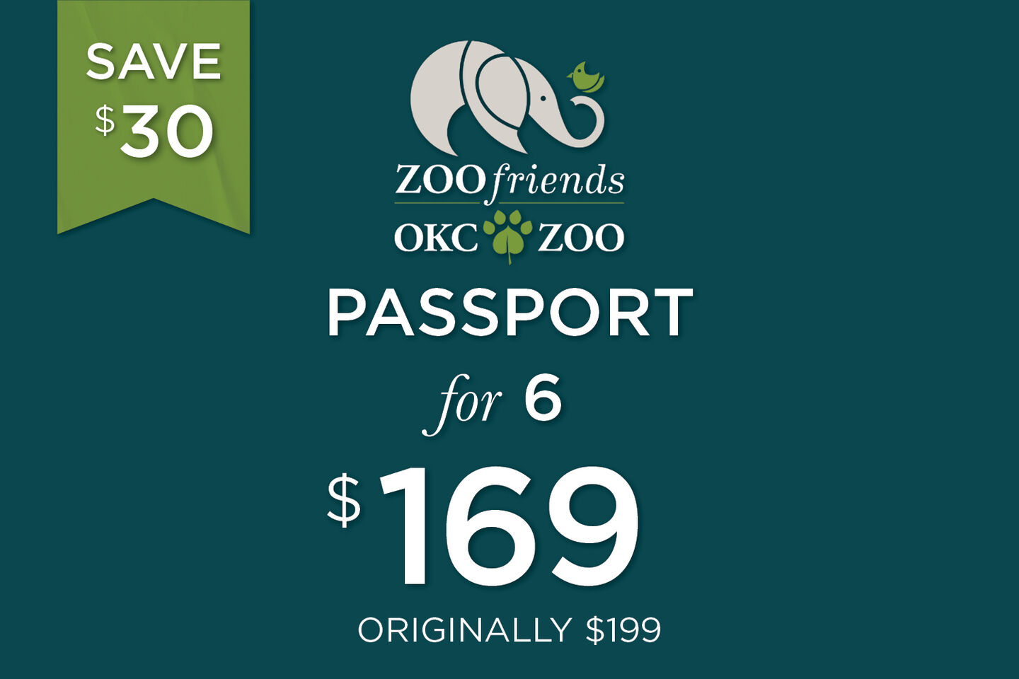 Zoo Friends OKC Zoo - Passport for 6 for $169, Originally $199, Save $30