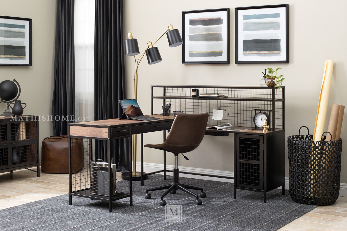 Sauder Boulevard Cafe L Desk in Modern Office