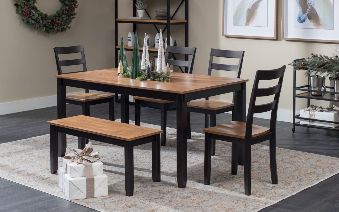 Gesthaven Dining Table with 4 Chairs and Bench by Ashley