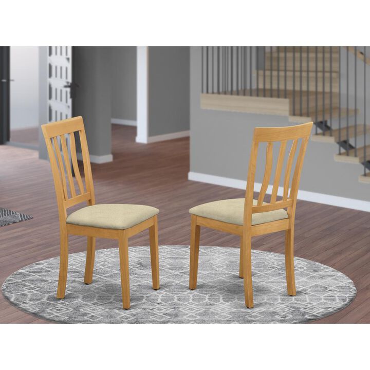 East West Furniture ANC-OAK-C Antique Dining Chair Cushion Seat with Oak Finish