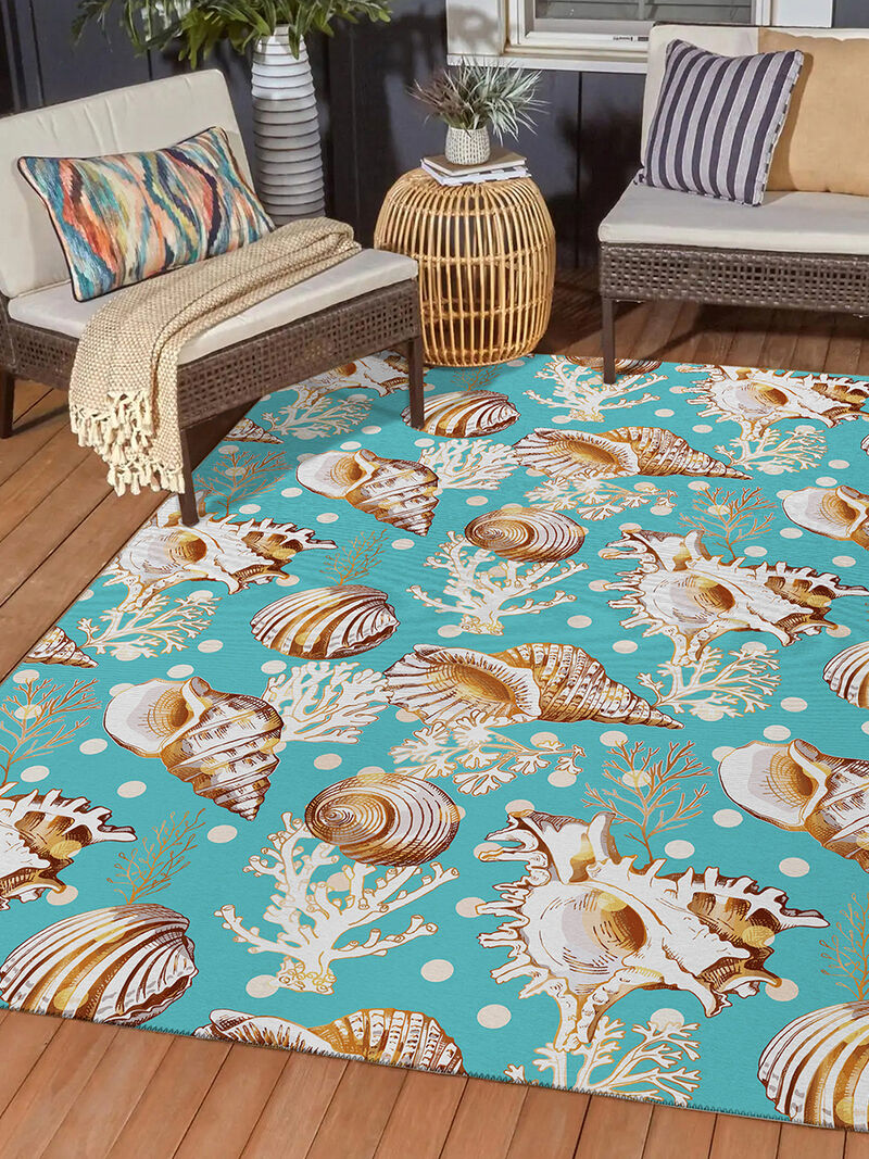 Seabreeze SZ6 Teal 3' x 5' Rug