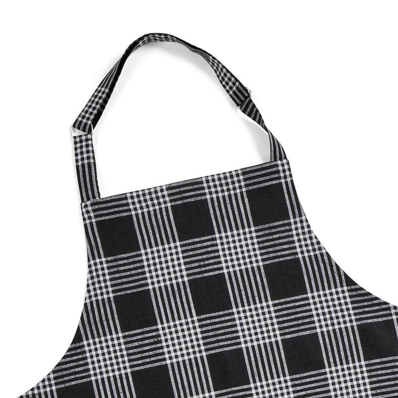 Solino Home 100% Pure Linen Bib Apron 33 x 30 Inch