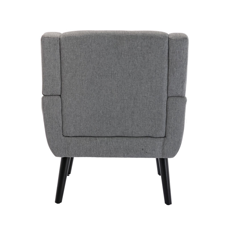 Modern Soft Linen Material Ergonomics Accent Chair Living Room Chair Bedroom Chair Home Chair