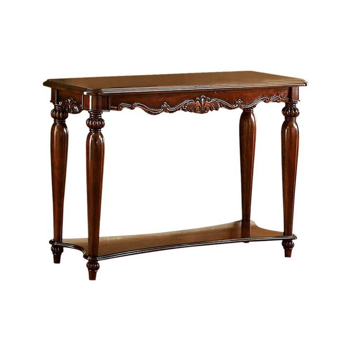 Bunbury Traditional Sofa Table, Cherry - Benzara