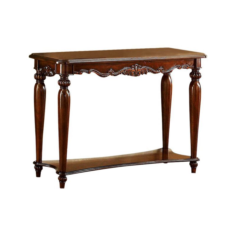 Bunbury Traditional Sofa Table, Cherry - Benzara