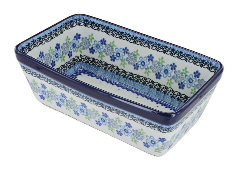 Blue Rose Polish Pottery Eliza Loaf Baker