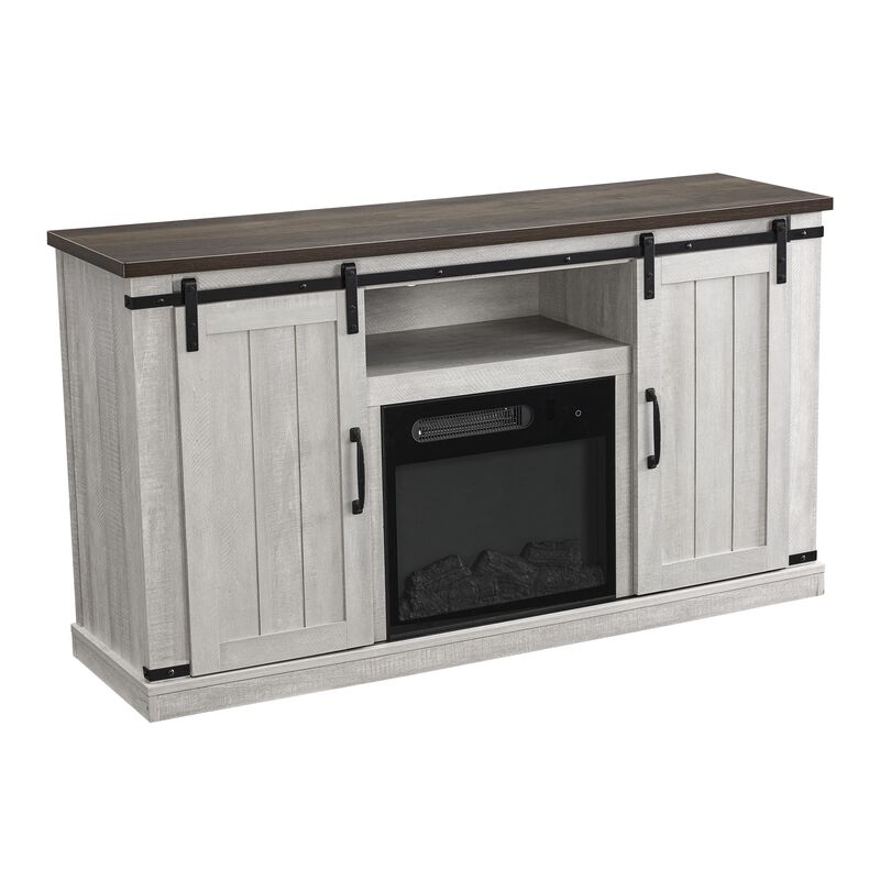 FESTIVO 54 in. TV Stand Console for TVs up to 60 in. with Electric Fireplace