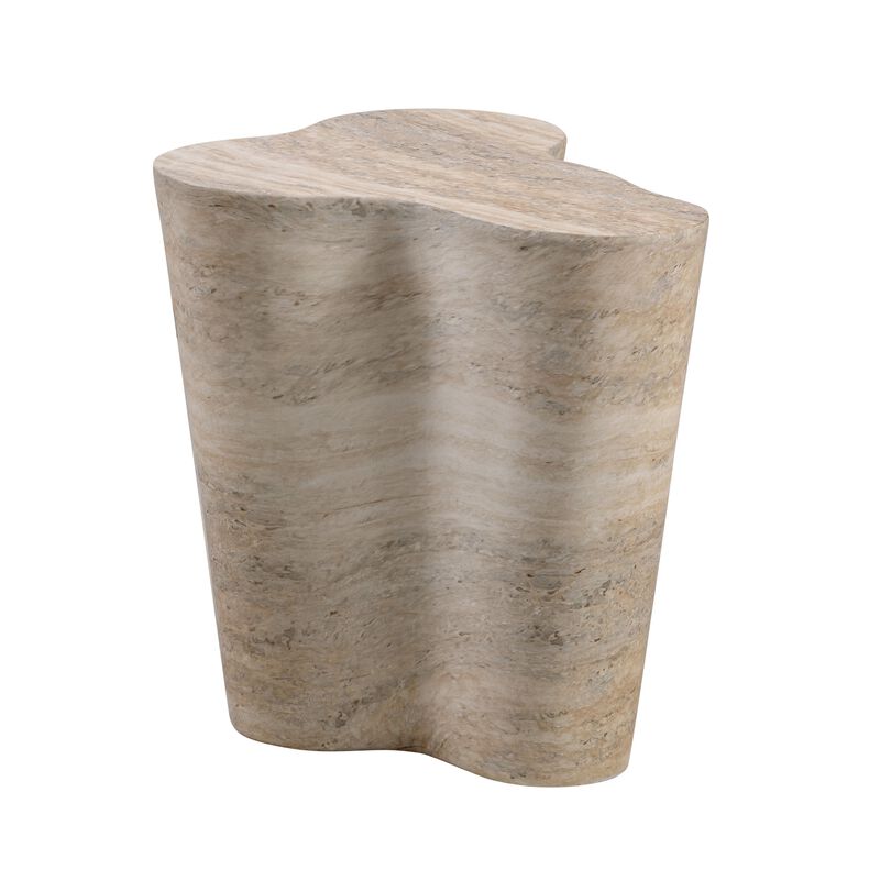 Slab Marble Short Side Table