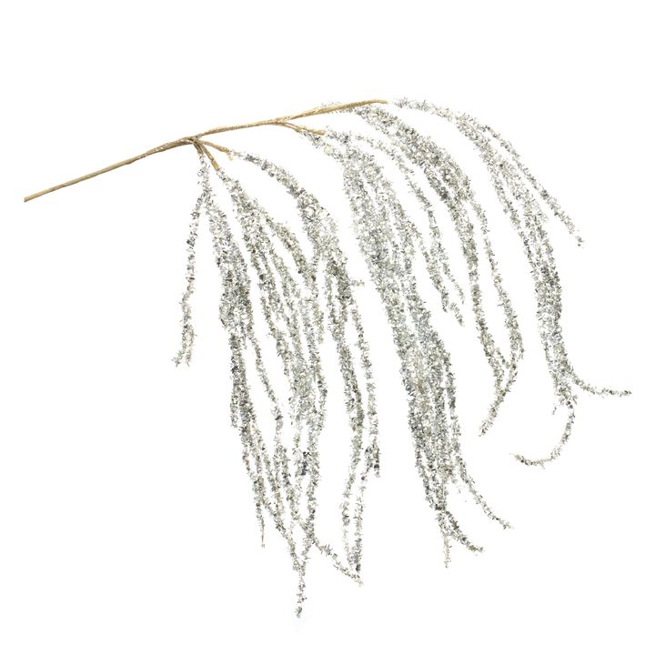 Hanging Branch Set of 2 with Sparkling Accents for Holiday and Festive Decor