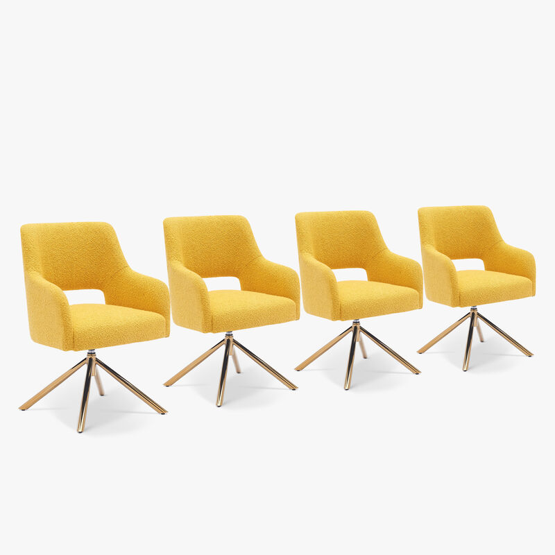 WestinTrends Mid-Century Modern Wide Boucle Swivel Accent Arm Chair