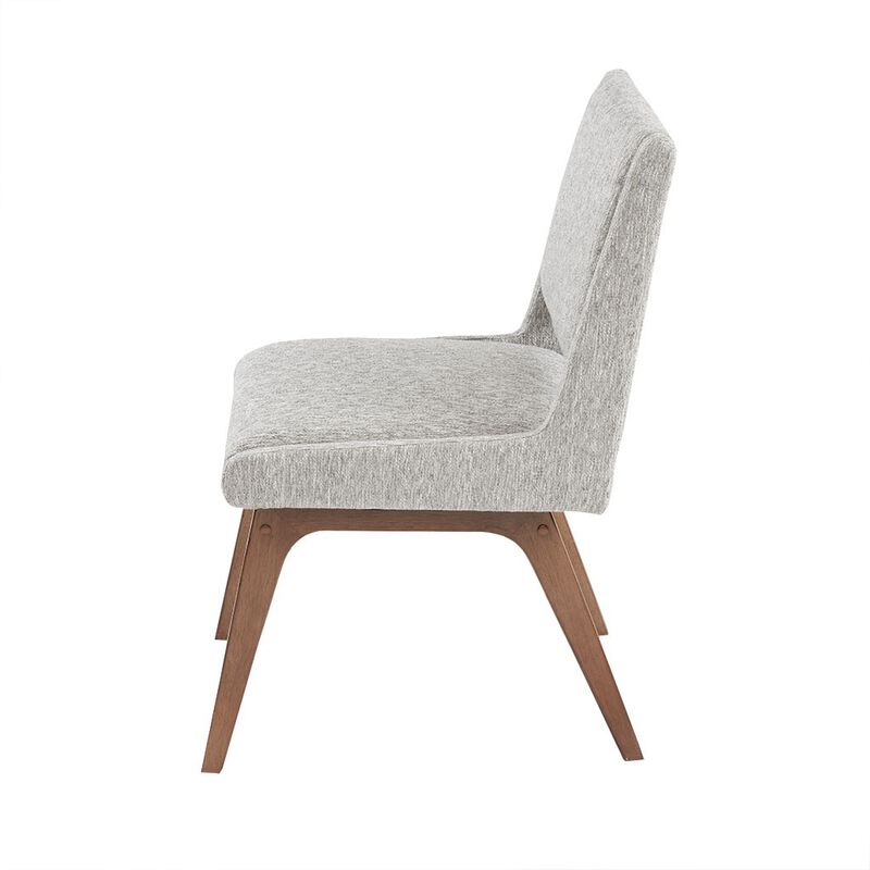 Gracie Mills Carlene Chic Upholstered Dining Chairs (Set of 2) - Pecan Finish