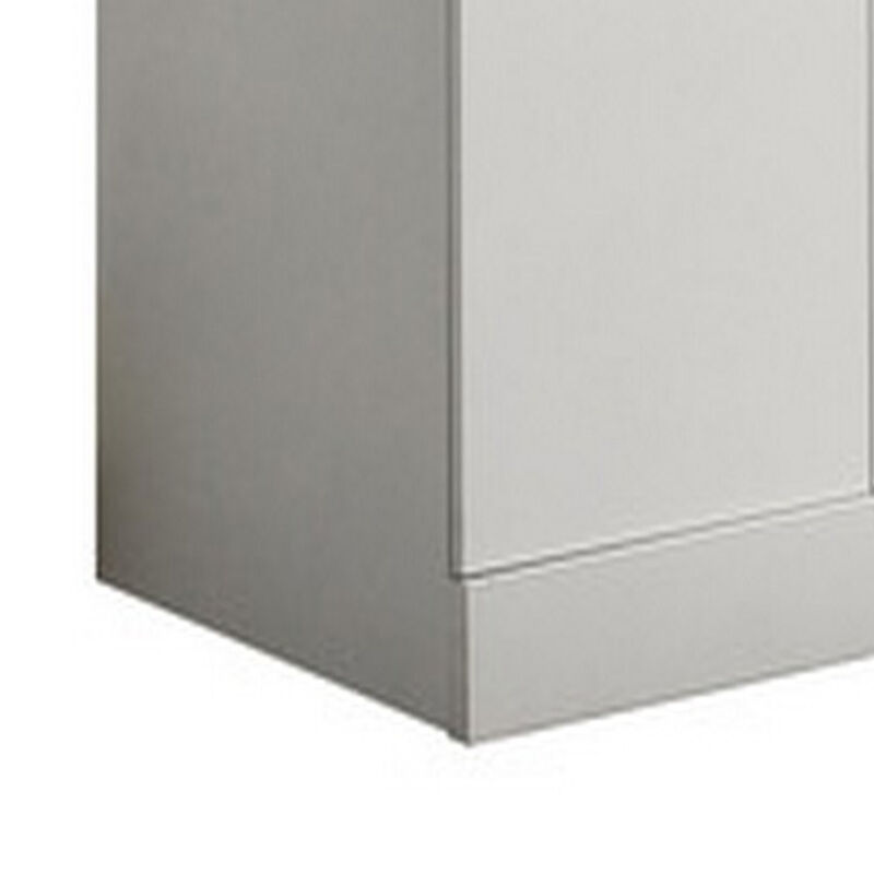 Cae 72 Inch Cabinet Armoire with Shelf, Hanging Rod, Double Door, White - Benzara