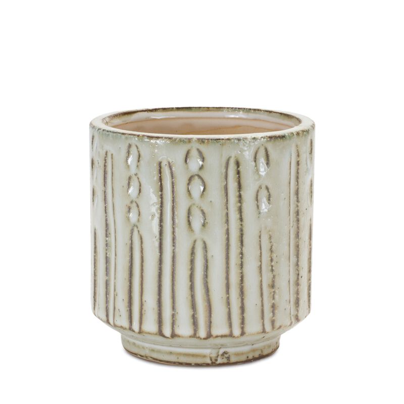 Distressed Clay Cream Planter (Set of 2)