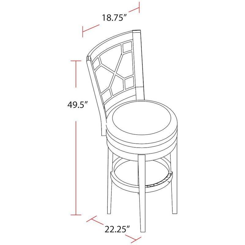 Parker House Furniture Parker House Sundance Dining - Sandstone Grid Back Swivel Bar Stool
