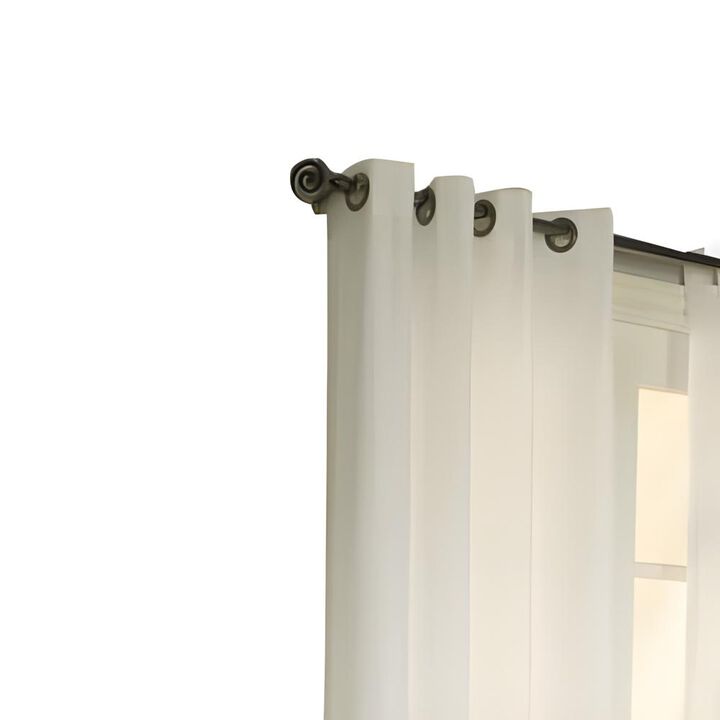 Commonwealth Thermavoile Rhapsody Lined European Voile Grommet Panel - 104x95" - White