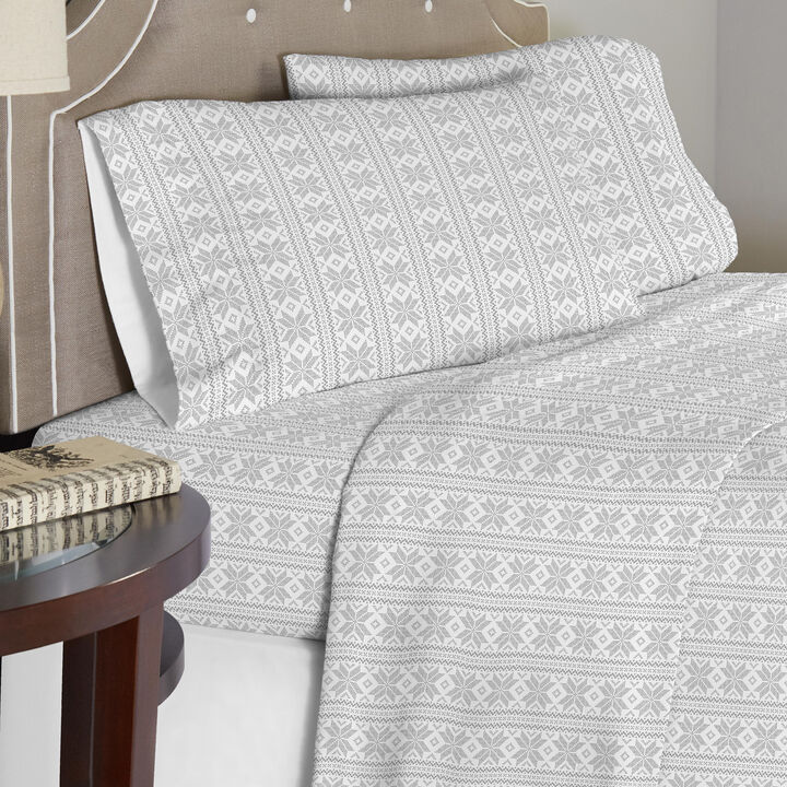 Pointehaven Superior Weight 175 GSM 100% Cotton White Solid Flannel Deep Pocket 3 pc Sheet Set, Twin