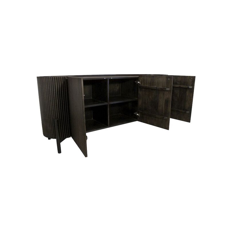 Alex Hamilton Odin 3-Door Sideboard in Charred Ember Finish on Mango Wood