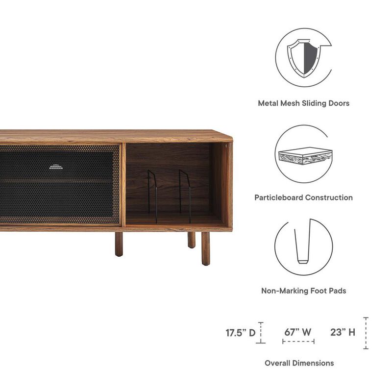 Modway Kurtis 67 TV and Vinyl Record Stand