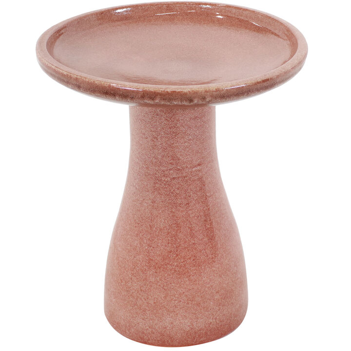 Sunnydaze Outdoor Glazed Ceramic Bird Bath - 20.5 in