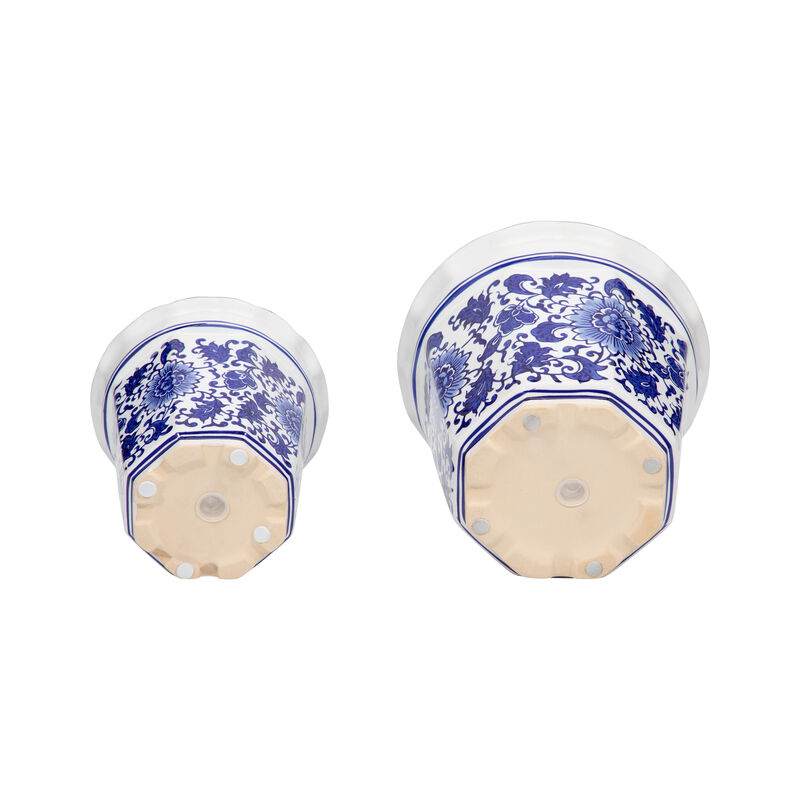 Blue Chinoiserie Pot Planters