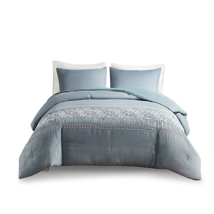 Gracie Mills Alyssa All-Season Serenity: 3-Piece Reversible Cotton Coverlet Set