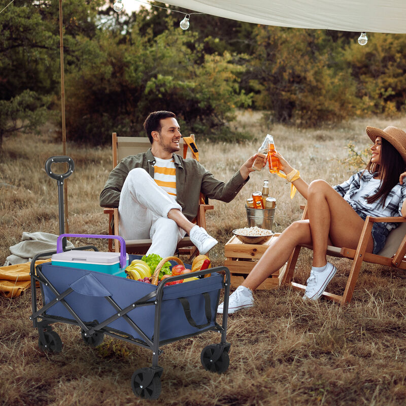 Garden Folding Cart Lightweight, Collapsible Trolley for Easy Transport of Outdoor Tools & Supplies