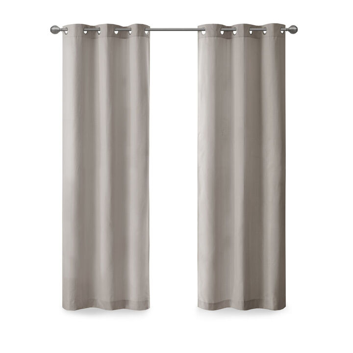 Gracie Mills Calyx Textured Room Darkening Curtain Panel Pair