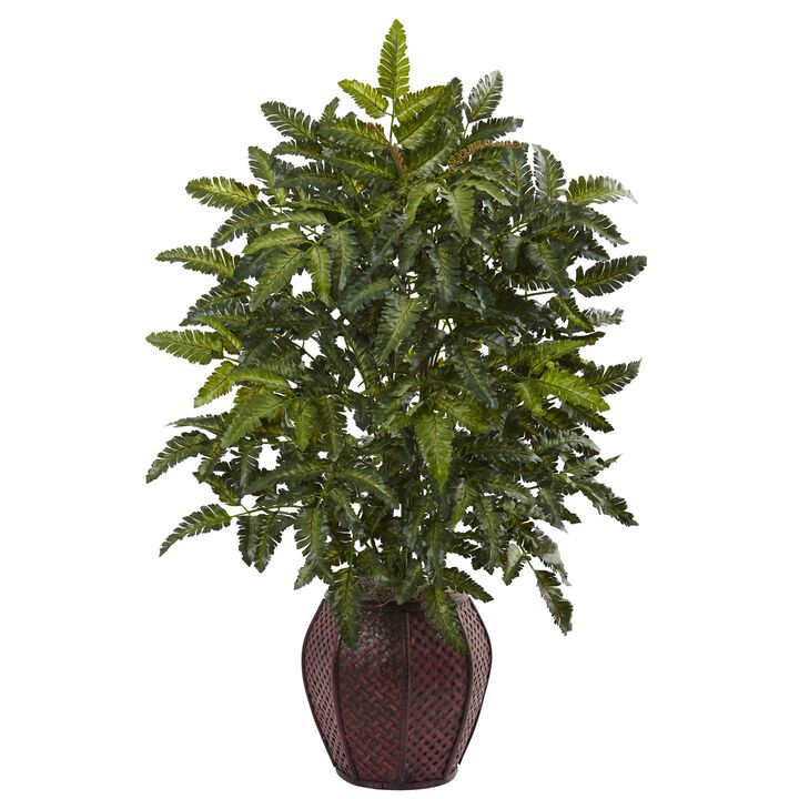 Hivvago Bracken Fern with Decorative Planter