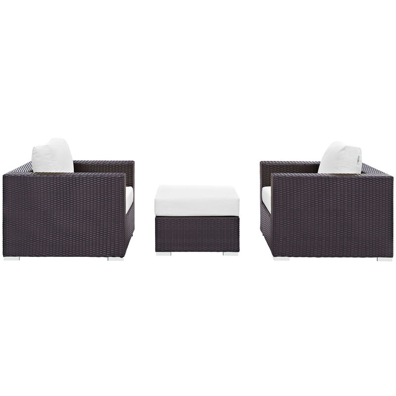 Modway - Convene 3 Piece Outdoor Patio Sofa Set