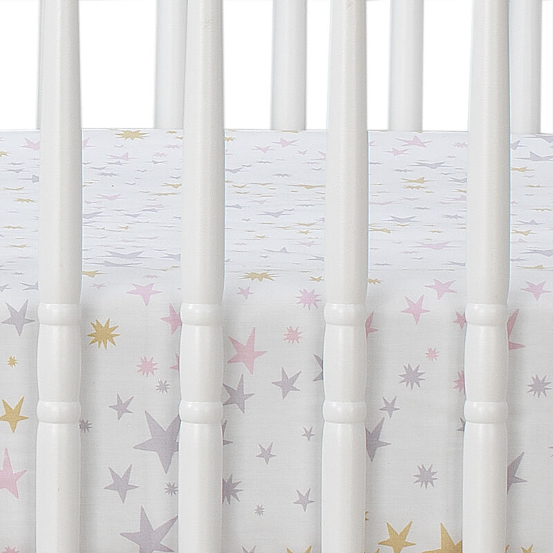 Bedtime Originals Rainbow Unicorn Pink/Purple 4-Piece Baby Crib Bedding Set