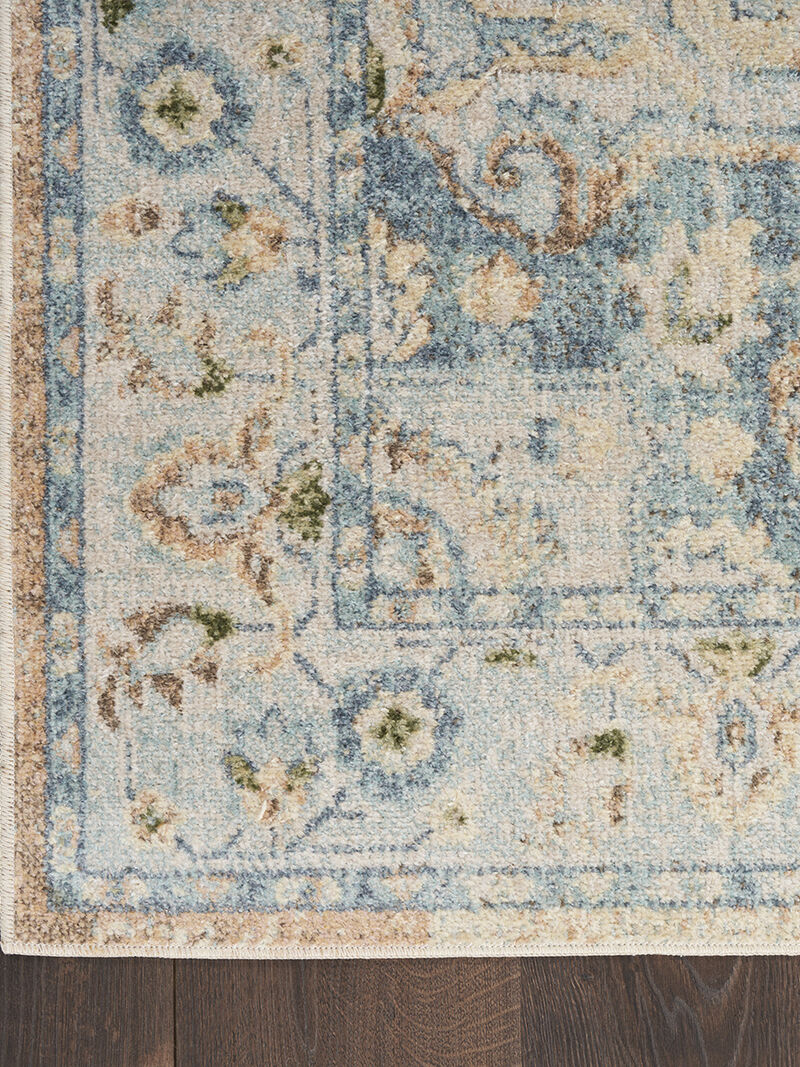 Astra Machine Washable ASW12 Beige/Blue 7'10" x 10' Rug