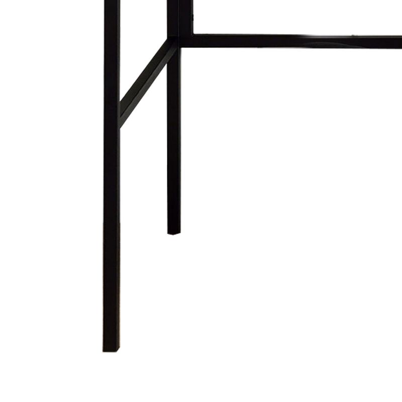 Writing Desk with Lift Top Storage and USB Plugin, Brown-Benzara