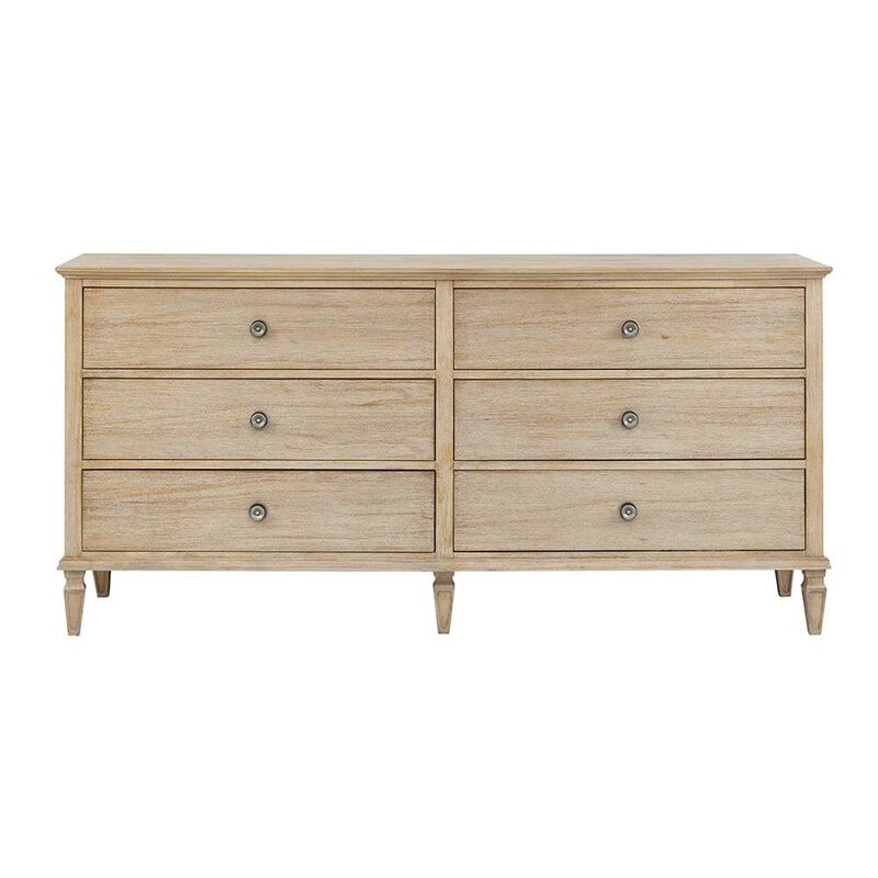 Starlight Canyon Home Brown Bedroom Storage Dresser with 6 Spacious Drawers for Clothes and More