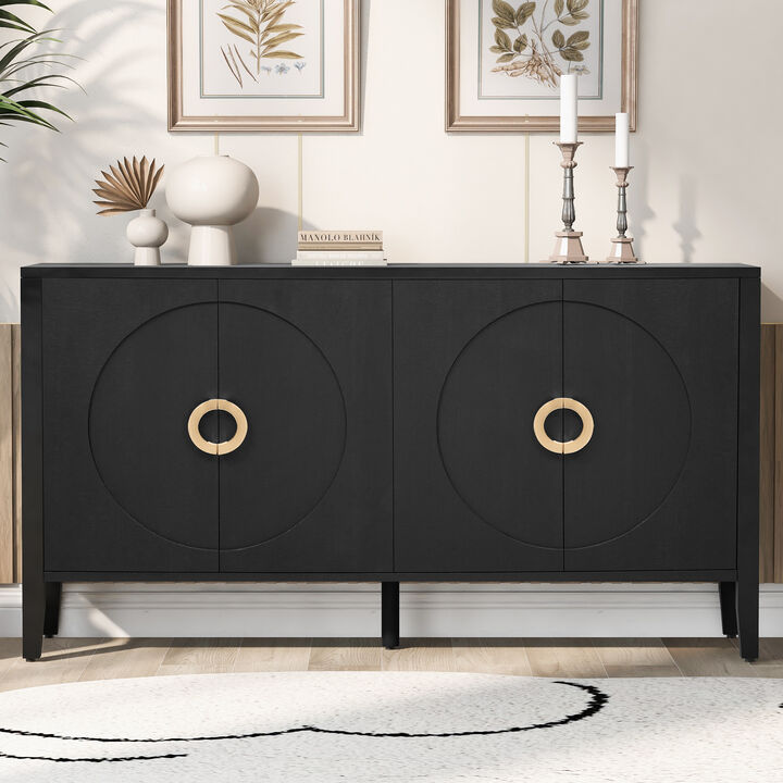 Merax Sophisticated Fir Veneer Sideboard Storage Cabinet
