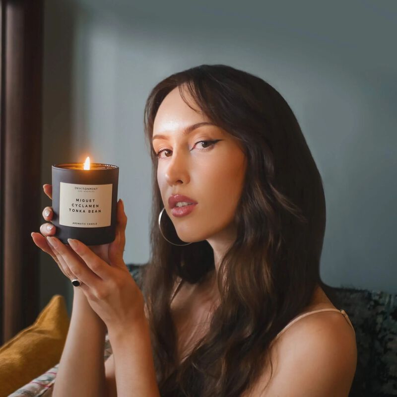 ENVIRONMENT 8oz Candle Inspired by Issey Miyake L'Eau d'Issey® - Rosewater | Peony Water | Washed Woods