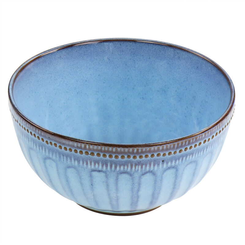 Gibson Elite Mendocino 16 Piece Stoneware Dinnerware Set in Blue