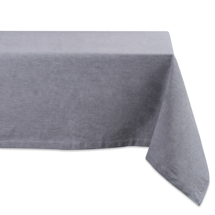 Gray Chambray Rectangular Tablecloth 60" x 104"