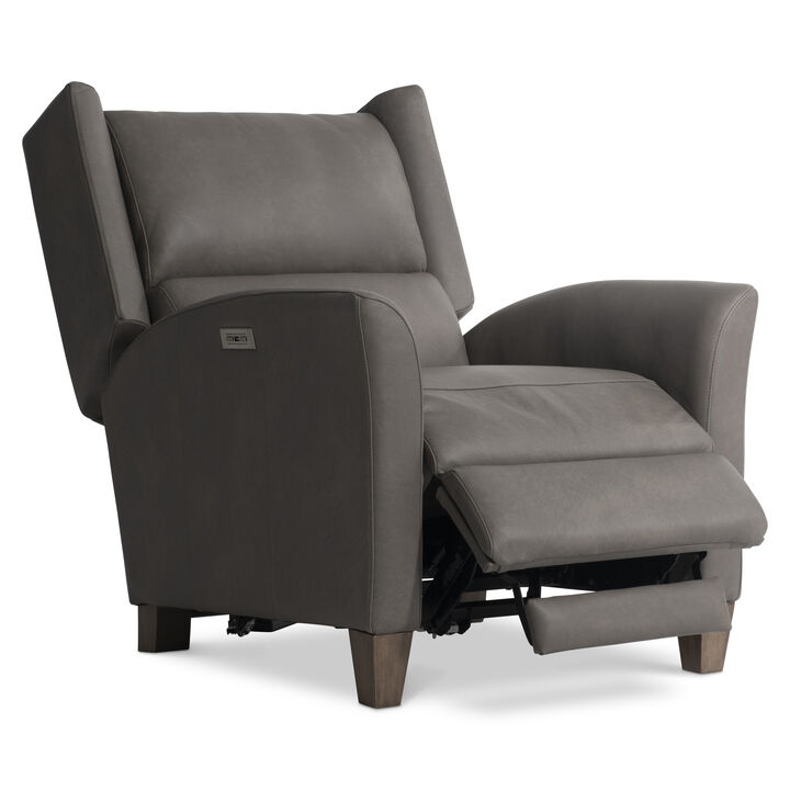 Weller Leather Power Motion Chair in Gray