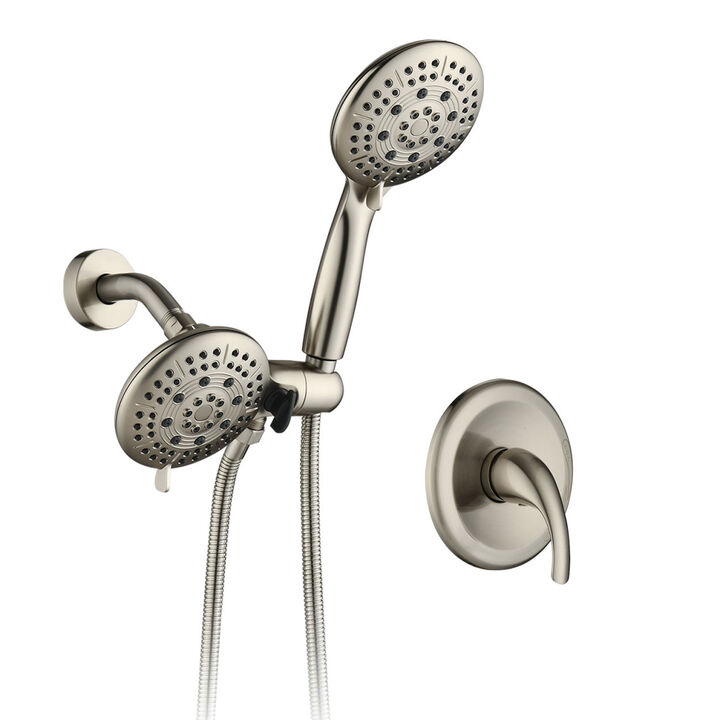 7 Function Rain Shower Head with Handheld - Valve Included